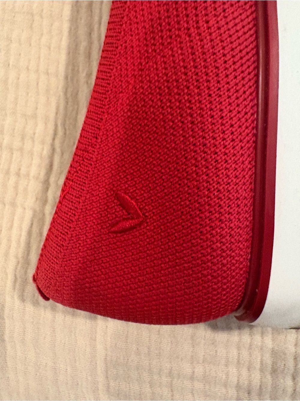 VIVAIA Pointed Toe Knit Flats Red Size 40 Sustainable Breathable Washable Shoes - Picture 6 of 10